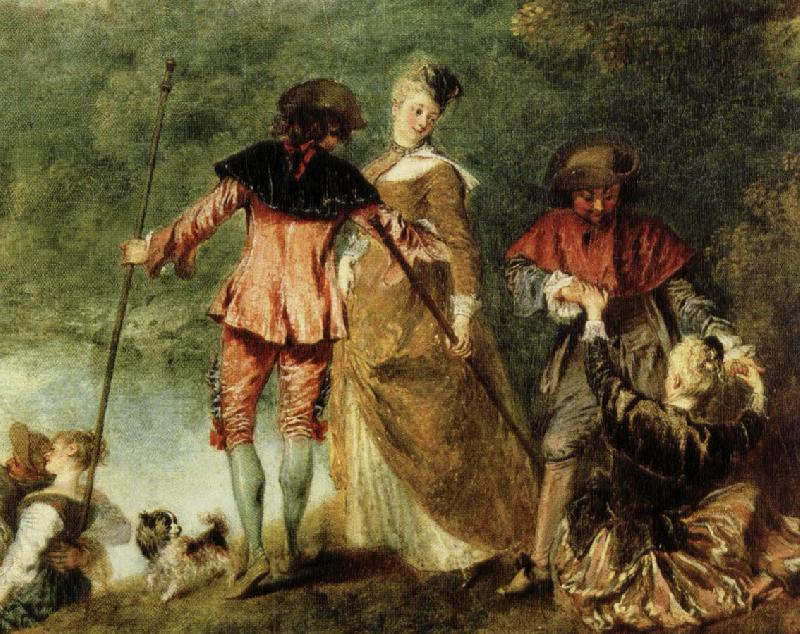 Jean antoine Watteau avfarden till kythera France oil painting art